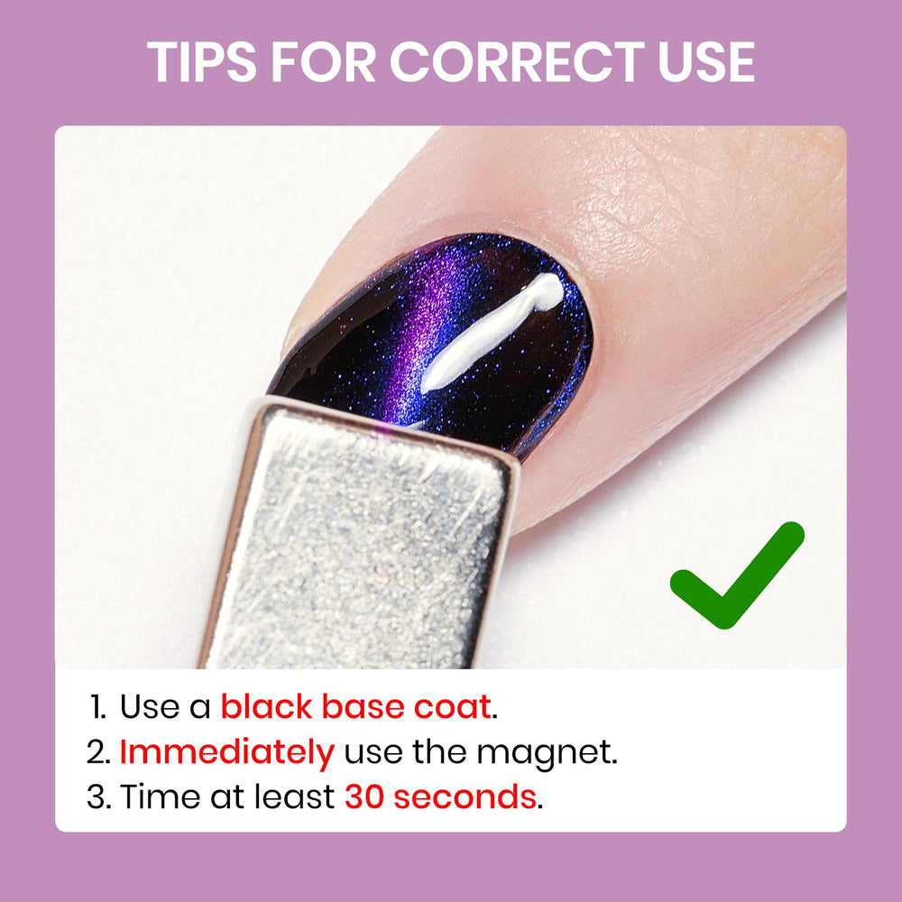 SUPWEE cat eye polish magnet action shows depth and movement on the nail surface