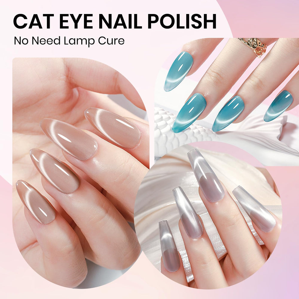 SUPWEE cat eye nail polish champagne bottle glossy long-lasting