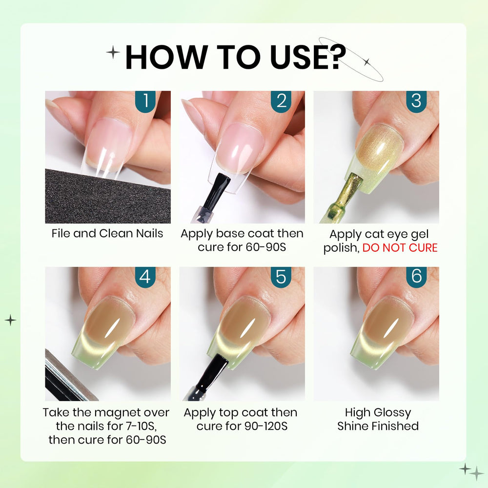 SUPWEE Cat Eye Polish magnetic stick demonstrates varied effects