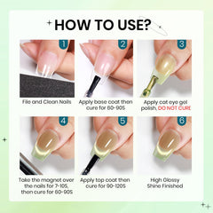 SUPWEE Cat Eye Polish magnetic stick demonstrates varied effects