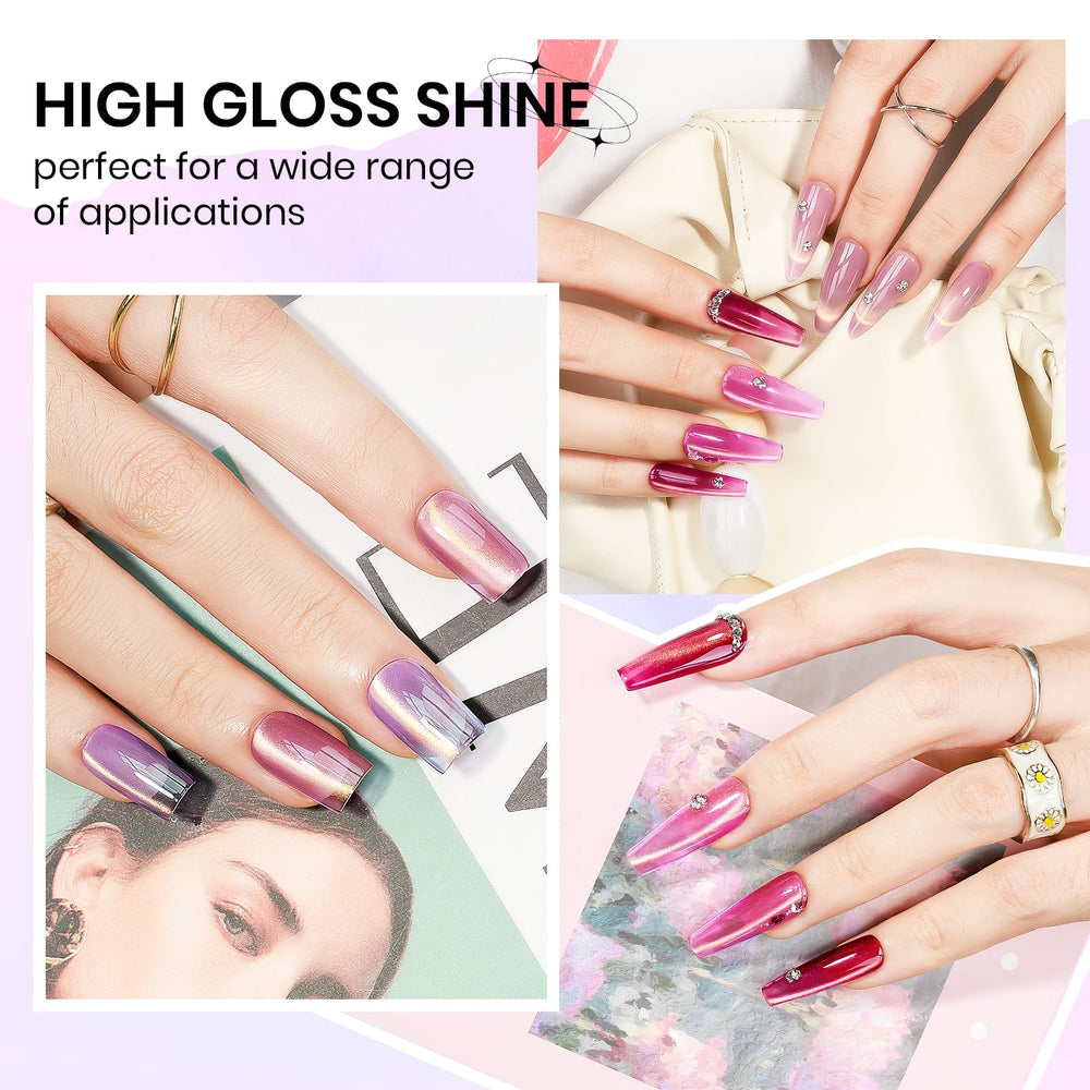 Supwee Cat Eye Purple gel polish delivers bold, eye-catching cat eye effects.