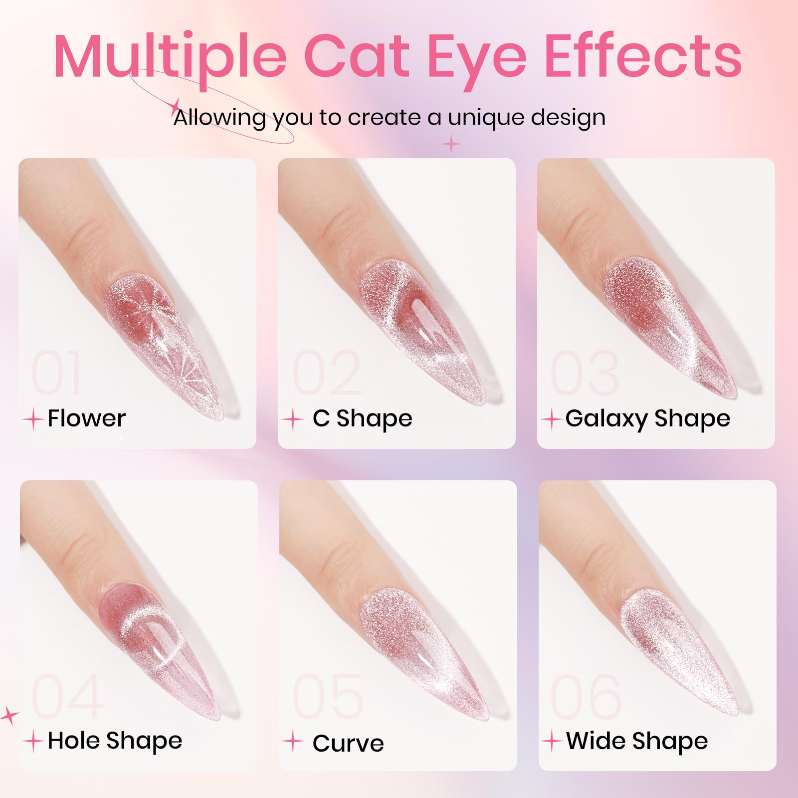 SUPWEE double-head magnetic stick for precise cat eye effects.