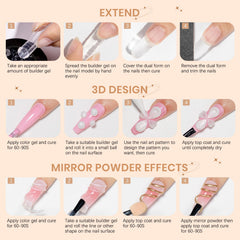 SUPWEE finished designs showing extended nails with 3D details.