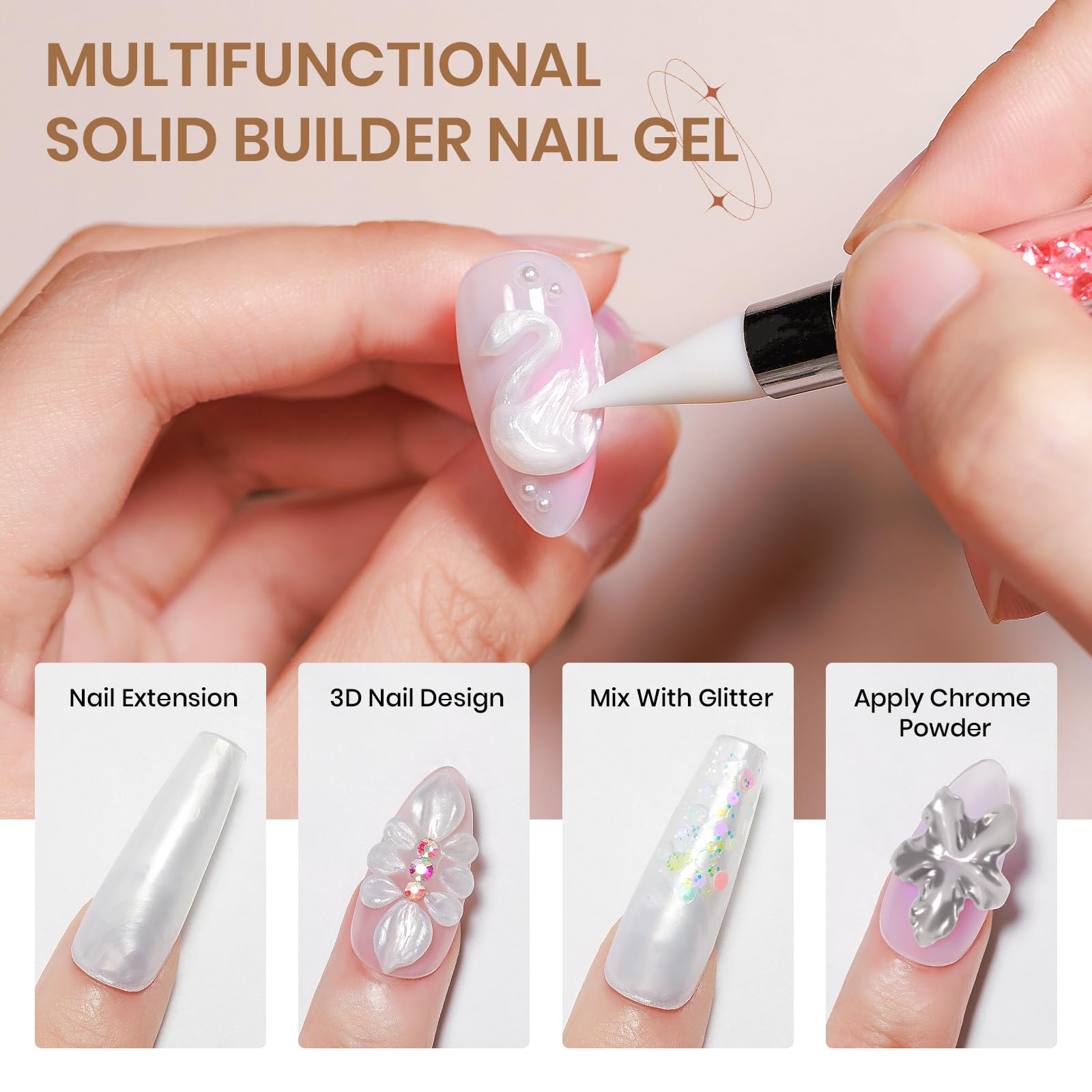 SUPWEE 36pcs nail extend mold helps create uniform nail extensions.