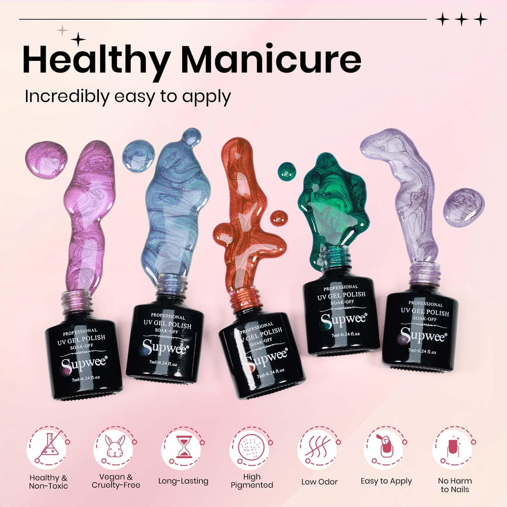 SUPWEE neon cat eye gels offer bright, bold color options.
