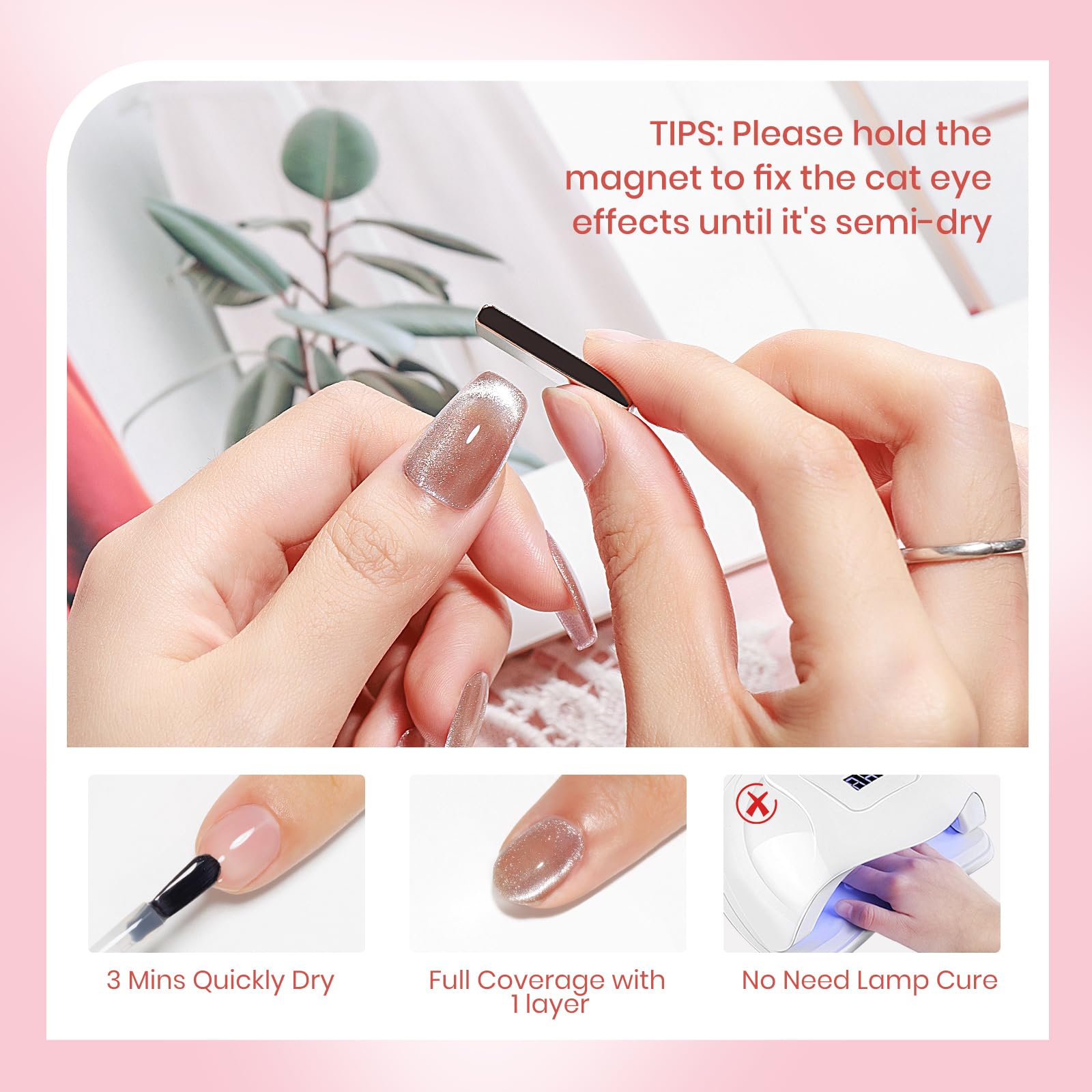 SUPWEE nude glitter finish with high gloss shine.