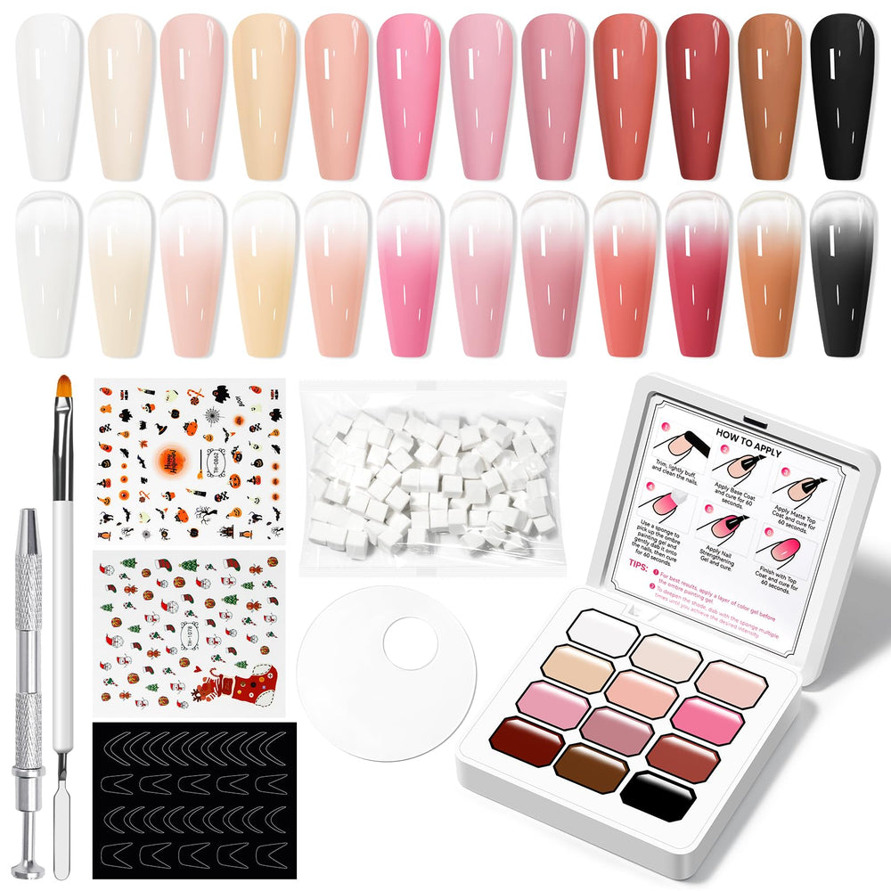 SUPWEE Ombre Gel Nail Palette with gradient colors for quick, salon-quality artistry at home