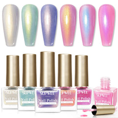 SUPWEE Pearl blue nail polish bottle for vibrant mermaid-inspired manicure