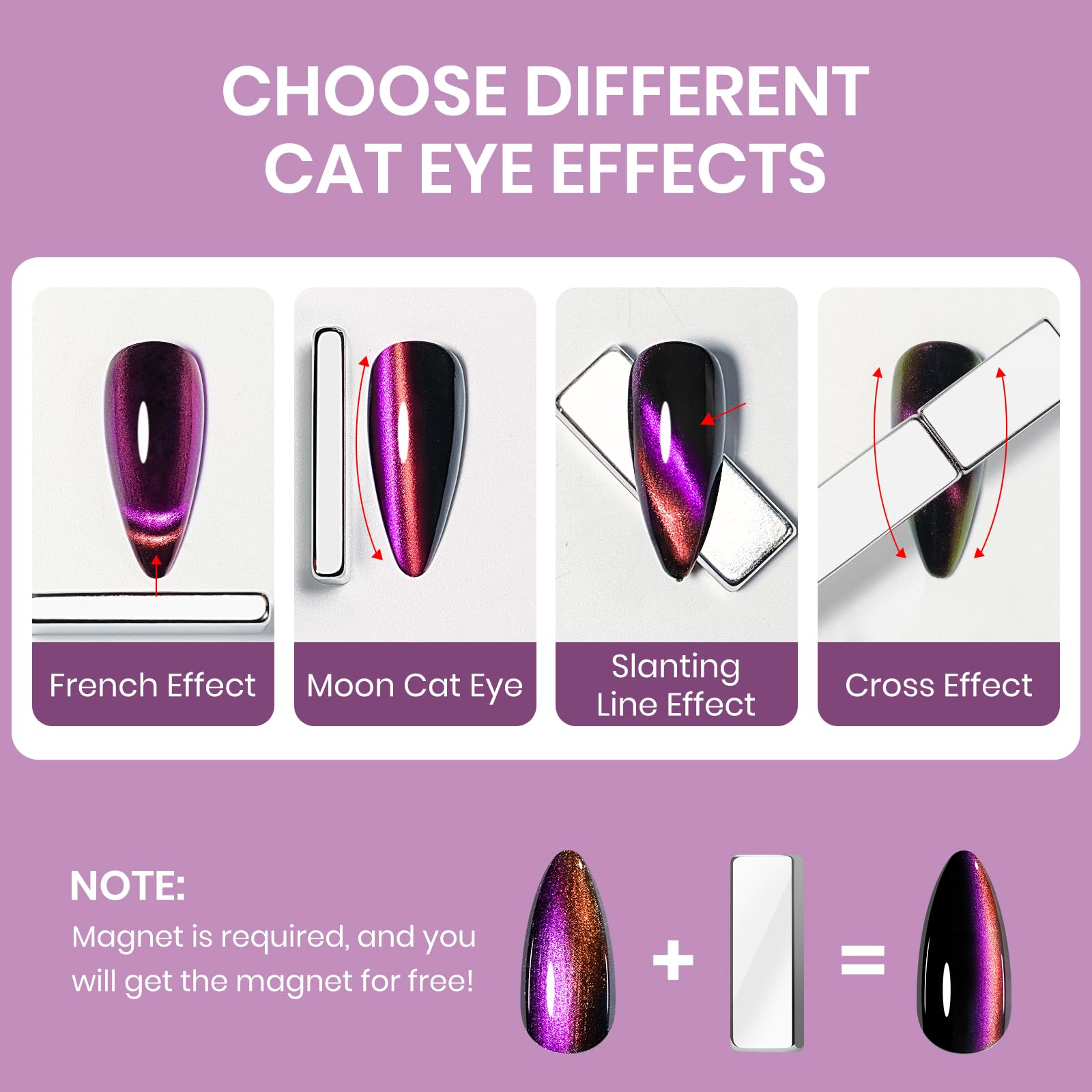 SUPWEE quick-dry cat eye polish highlights fast 3 minute dry time without a lamp