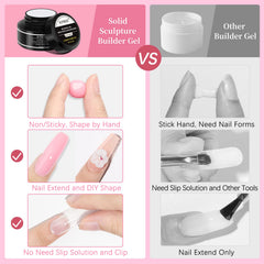 SUPWEE Solid Builder Gel with brush included for precise sculpting at home.