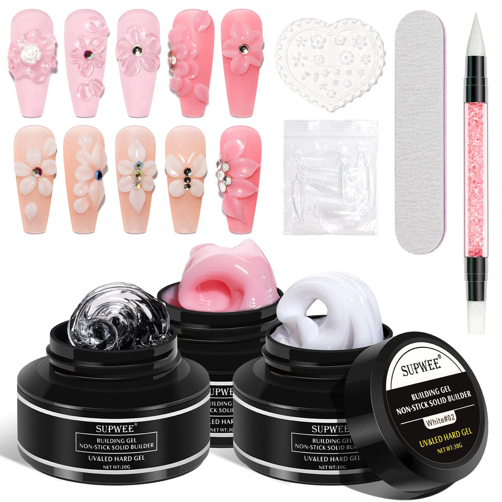 SUPWEE Solid Builder Gel kit cover for easy at‑home nail extension designs.