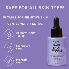 Packaging highlights cruelty-free and paraben-free attributes of Suquato.