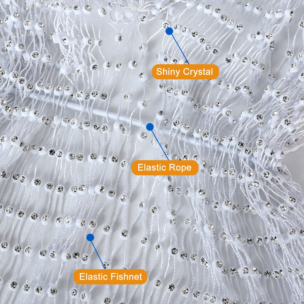 Surblue elastic fishnet headband offers comfortable, flexible fit for all-day wear.