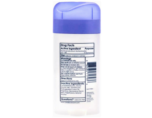 Sure Original Solid deodorant stick close-up showing the wide surface for even coverage.