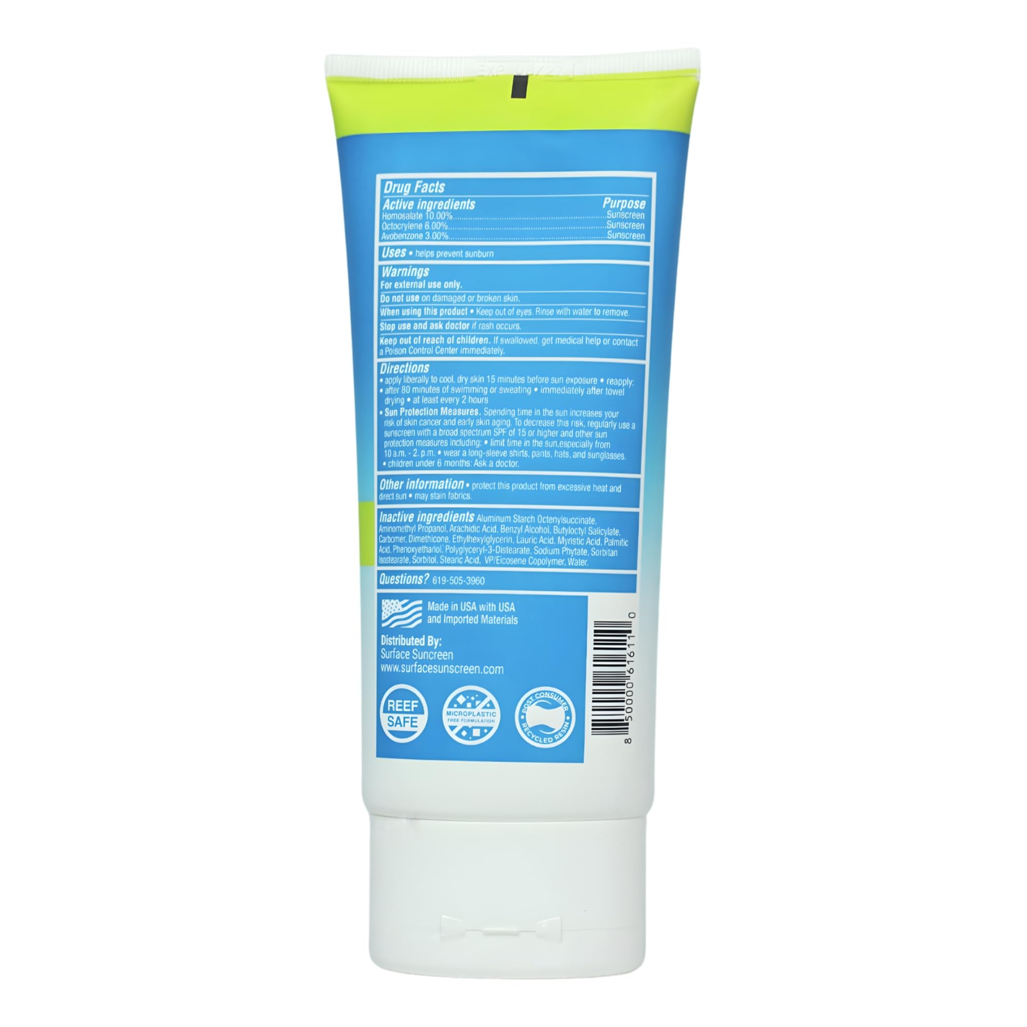 Surface Dry-Touch Lotion Sunscreen proudly made in the USA