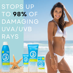 Fast-drying, lightweight Surface sunscreen texture on skin