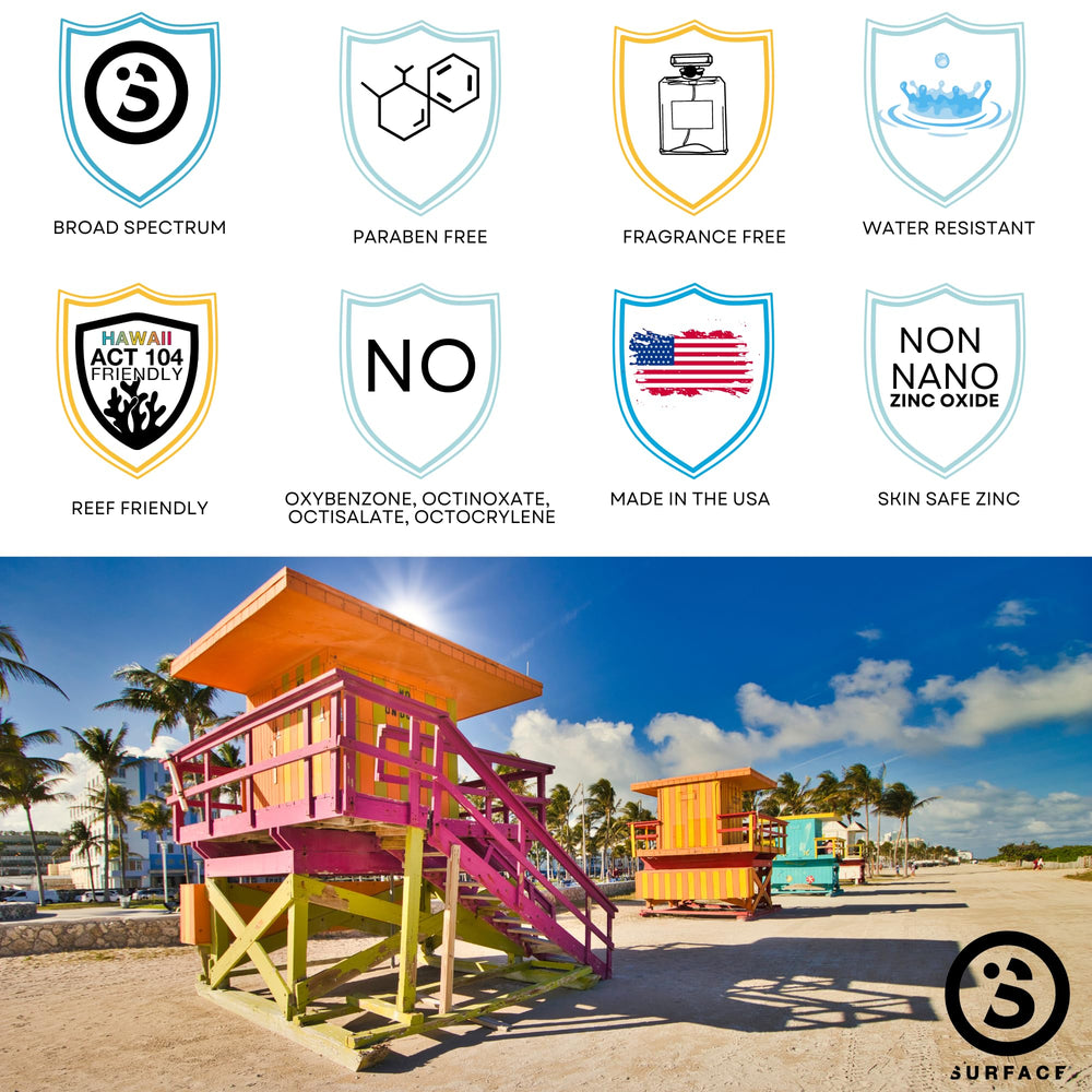 Surface Dry Touch sunscreen reef-friendly formula protecting reefs and skin