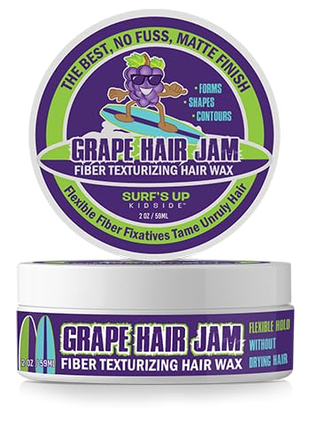 Surf’s Up Grape Hair Jam dollop demonstrating easy texture and frizz control.