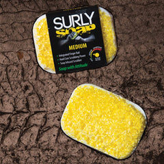 Close view of Surly Soap 14055 scrub pad for tougher grime removal.