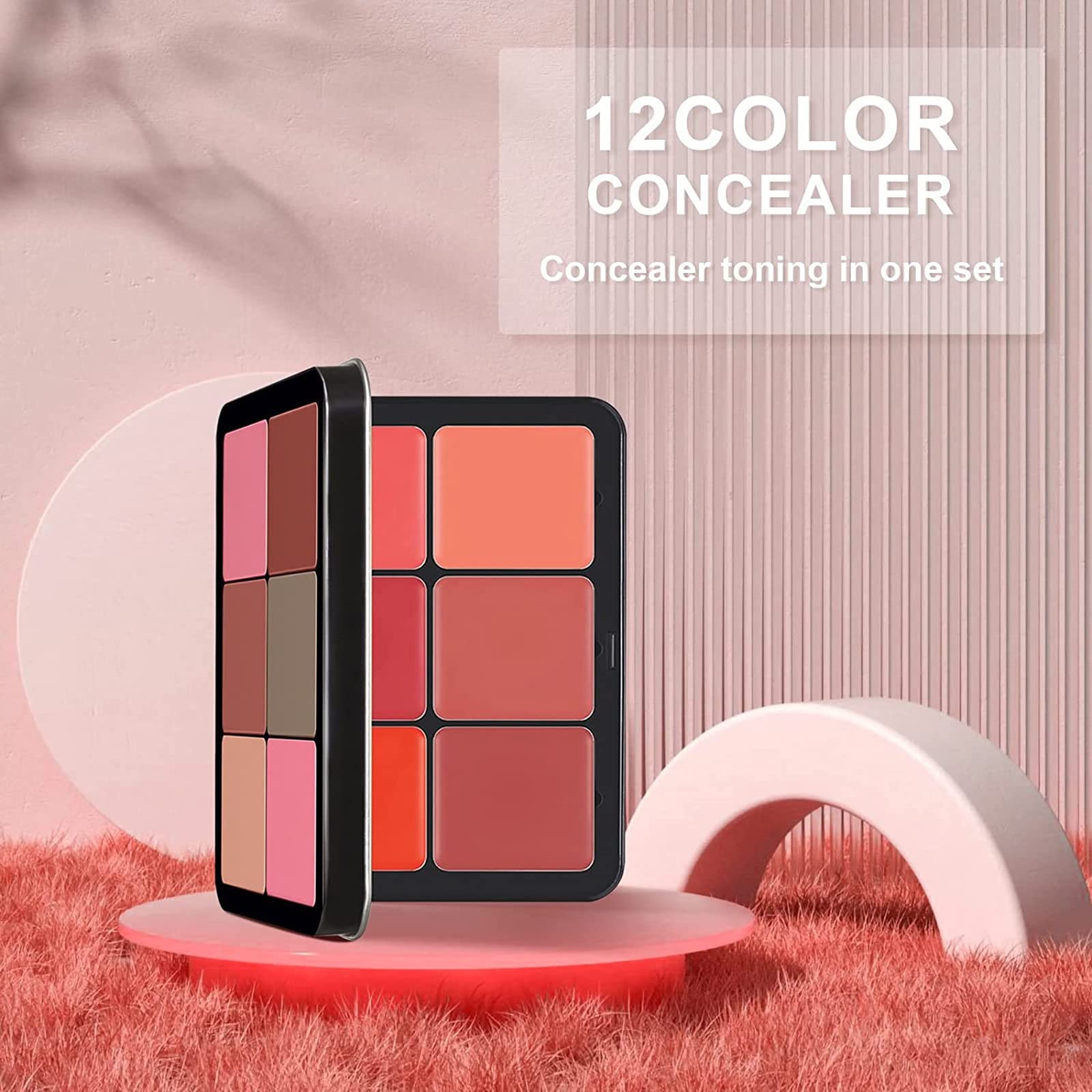 Fingertip application for contour and highlight using SURORAIN palette.
