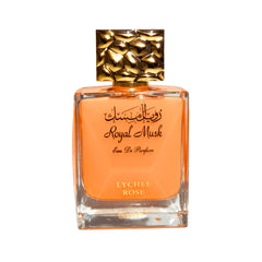 Surrati Royal Musk Lychee Rose EDP packaging image highlighting elegant, gift-ready presentation.