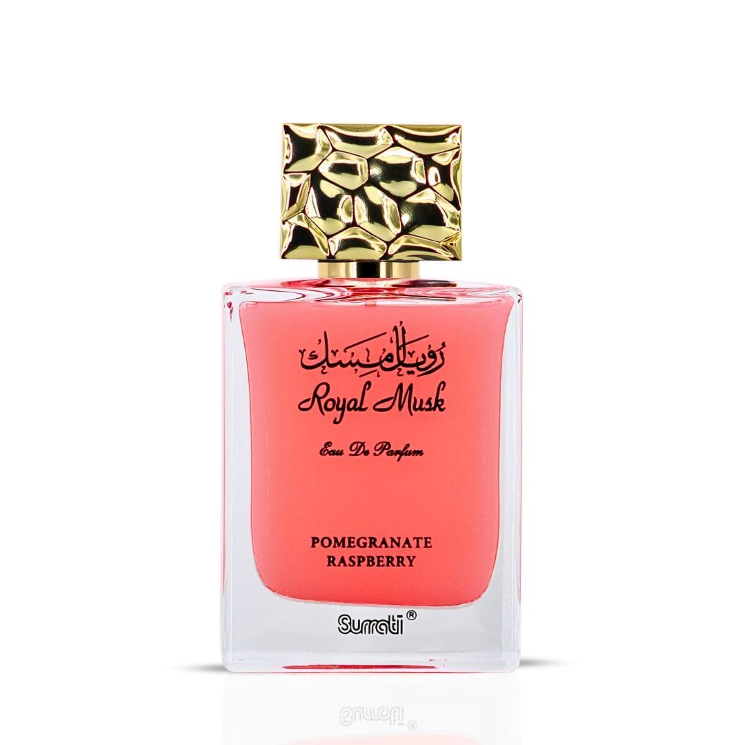 Surrati Royal Musk Pomegranate Raspberry cap highlights refined finish and ease of spray