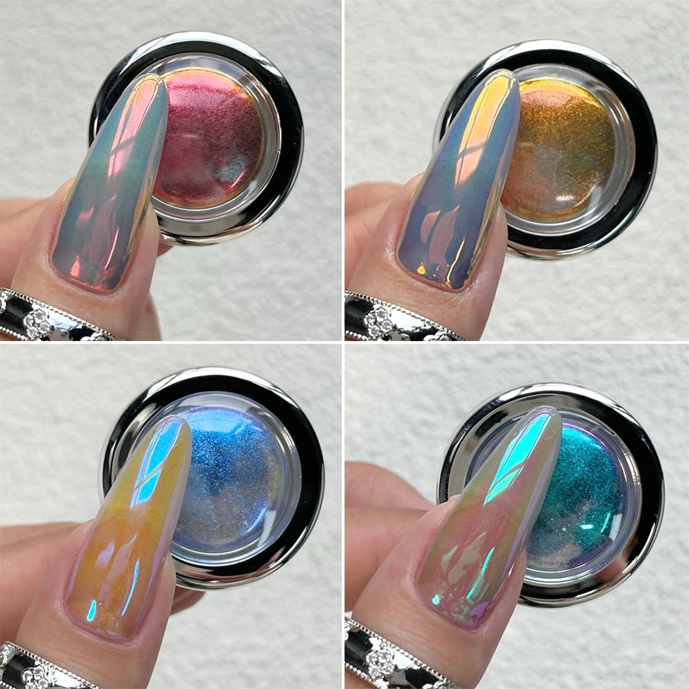 SUTOKAKA ultra-fine chrome powder texture provides smooth application without grainy feel.