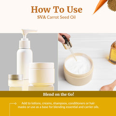 Body care moment using carrot seed oil in lotion.