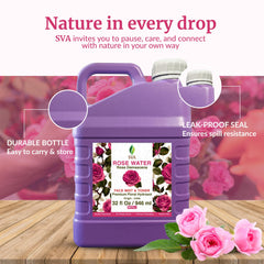 SVA Rose Water shampoo and soap use – versatile addition to cleansing routines.