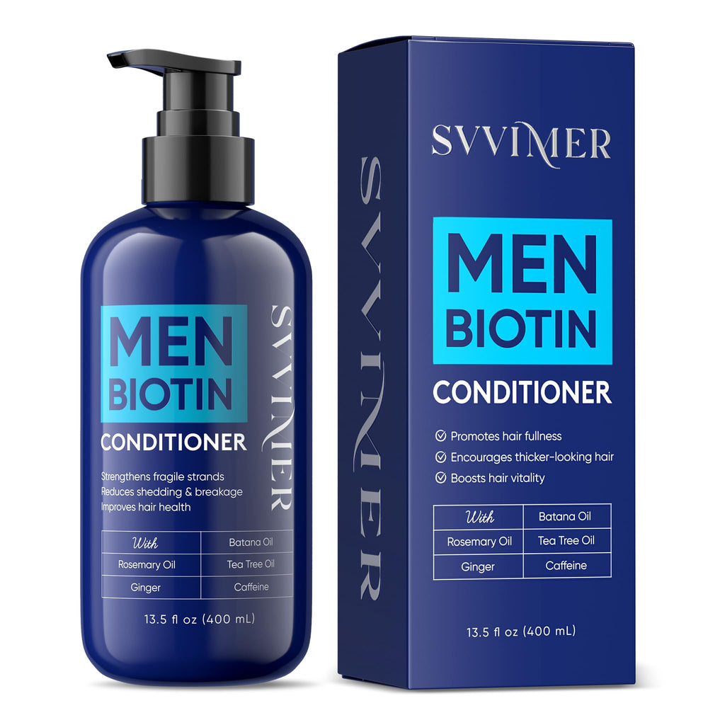 Svvimer Biotin Hair Conditioner bottle front for thicker-looking hair.
