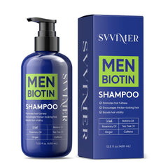 Svvimer Hair Growth Shampoo bottle front showing premium design for daily fuller-looking hair.