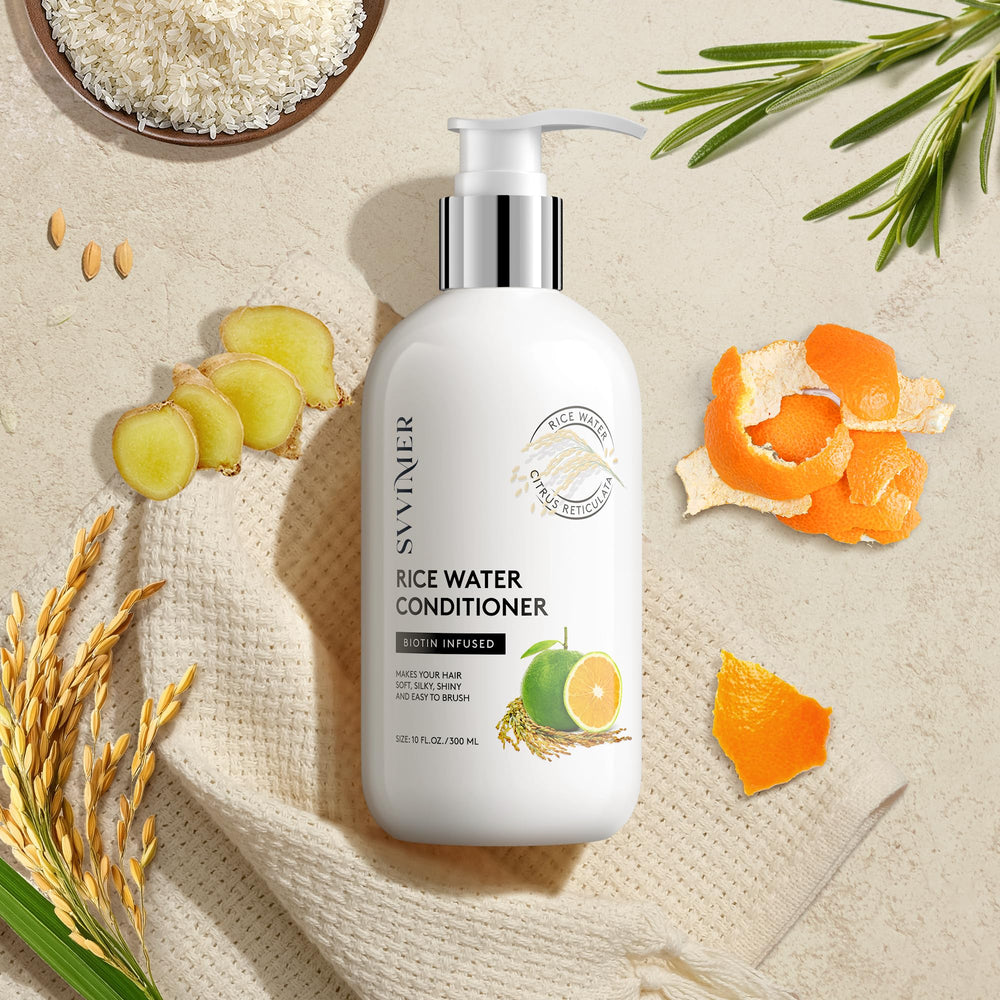 Svvimer hair after use shows shine and softness.