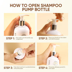 Close-up of pump and label reinforces convenient, mess-free application.