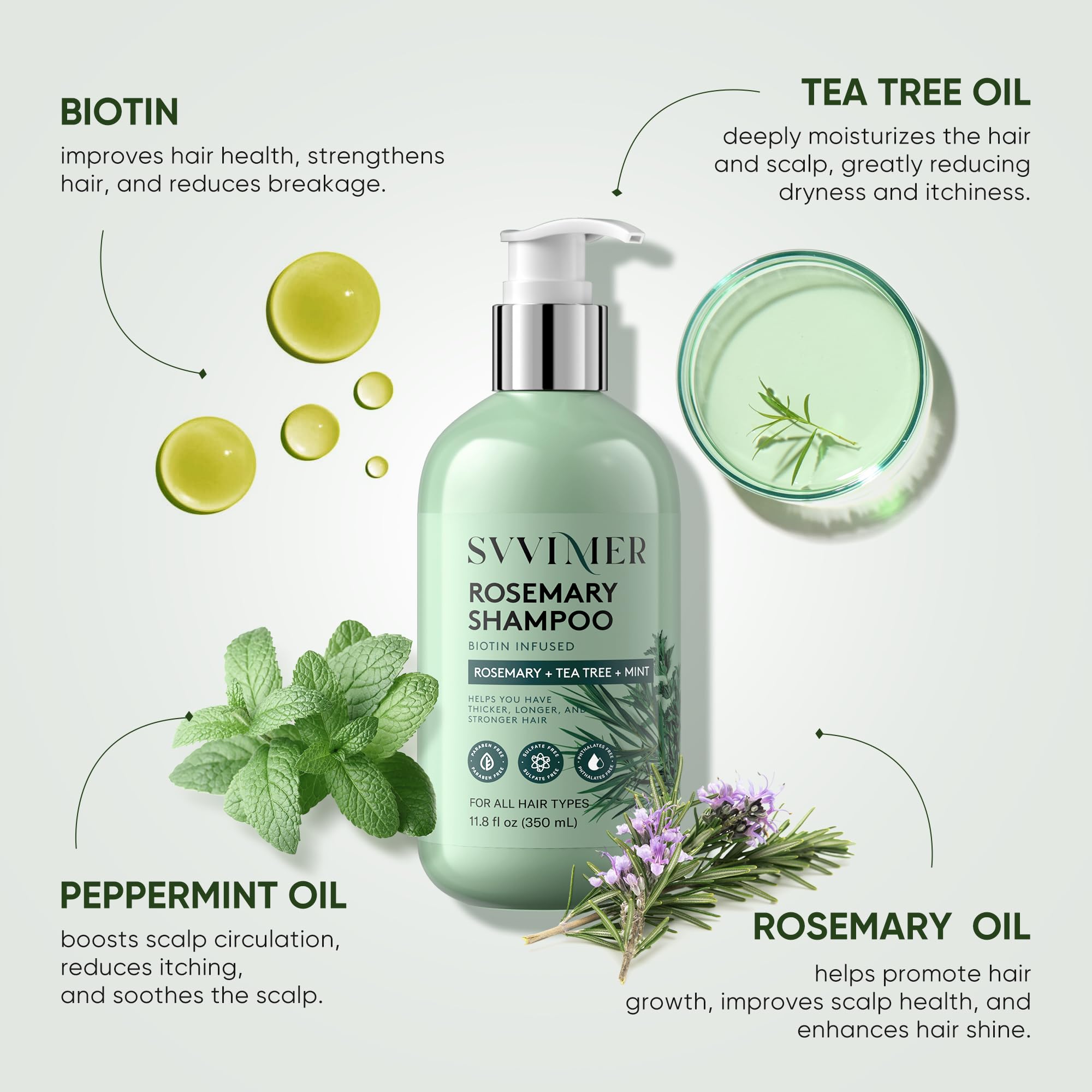 Svvimer tea tree oil drops for gentle cleansing and scalp comfort