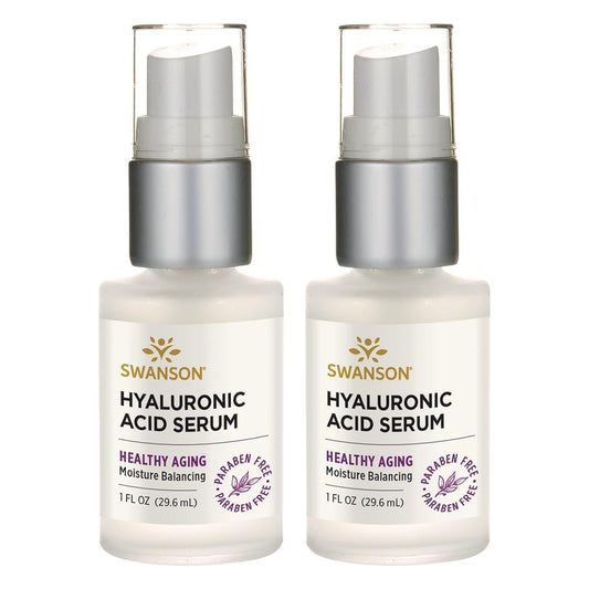 Swanson Hyaluronic Acid Serum bottle, lightweight hydration for daily skincare