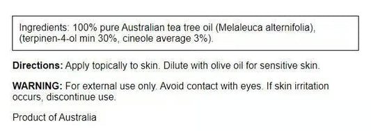 Swanson Tea Tree Oil dropper-cap for precise topical dosing.