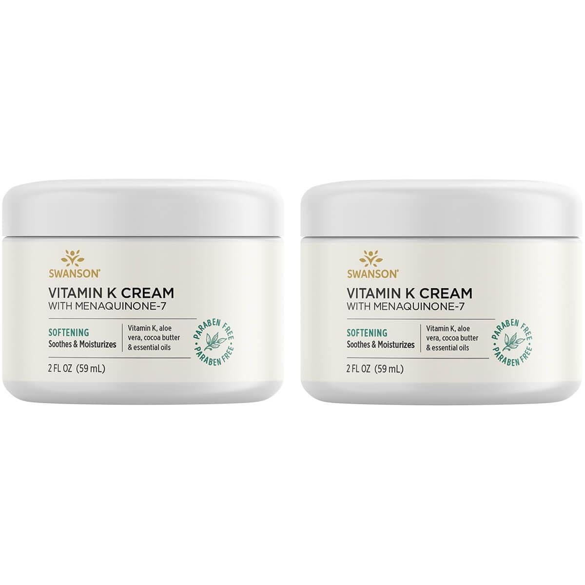 Swanson Vitamin K Cream eye care product brightens the under-eye area and reduces dark circles.