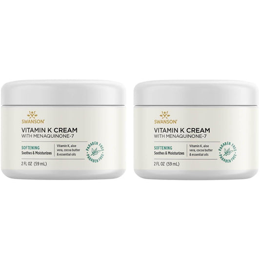 Swanson Vitamin K Cream eye care product brightens the under-eye area and reduces dark circles.