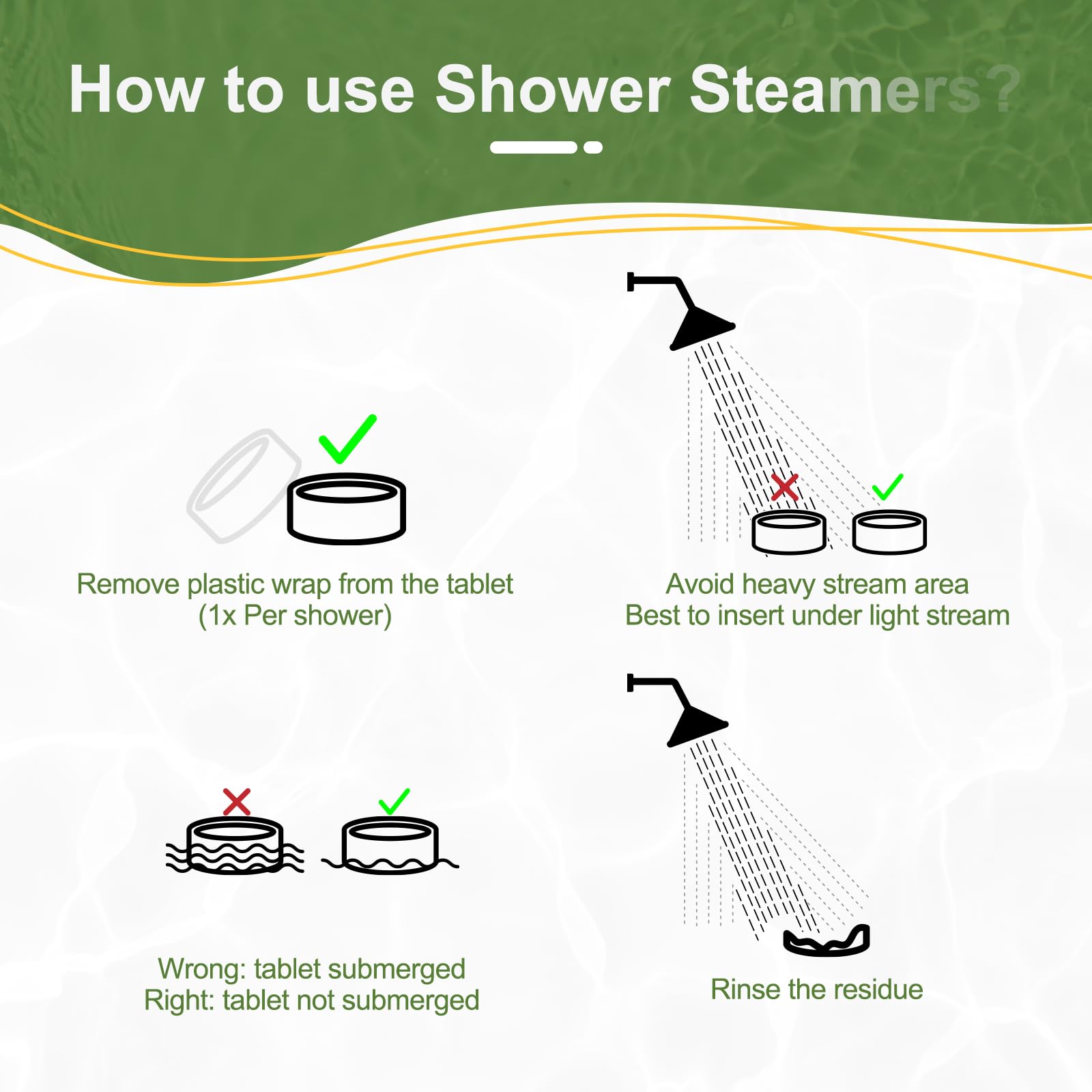 SWCANDY Lemon Mint shower steamer in use, releasing uplifting aroma.