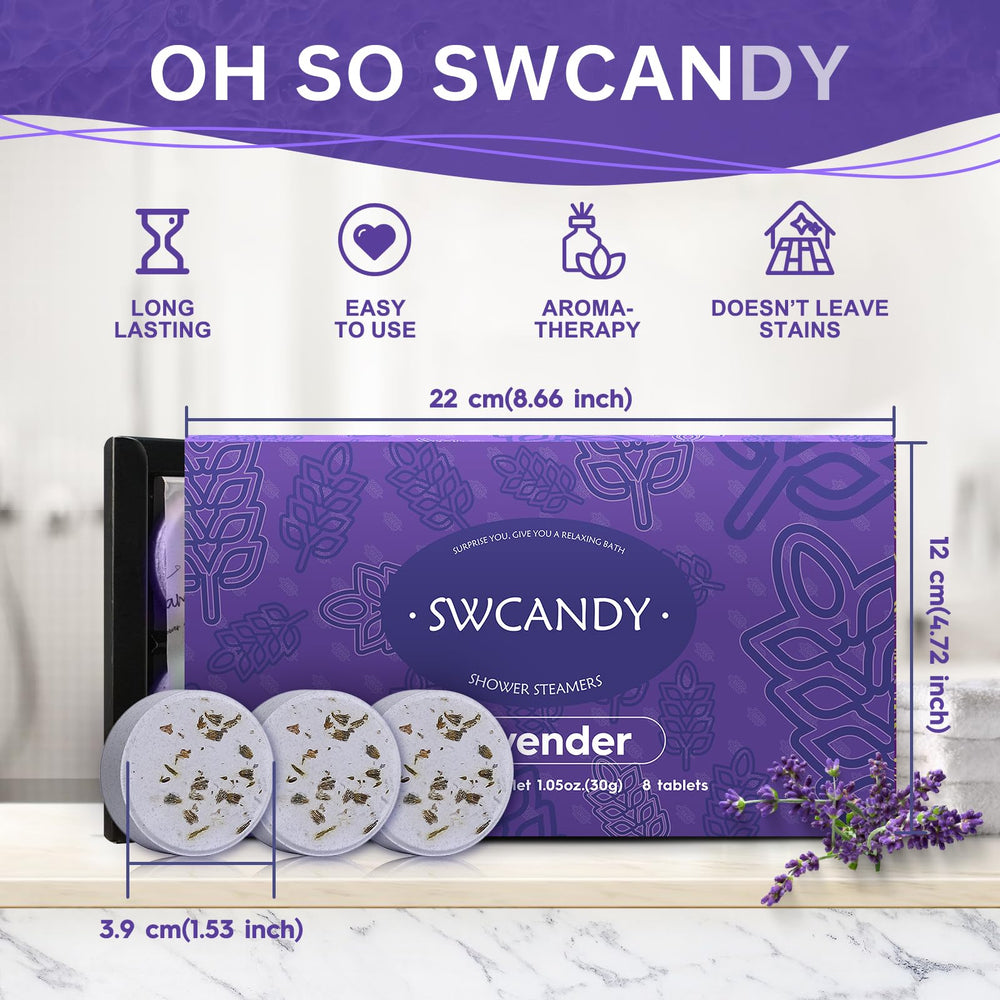 SWCANDY lavender steamers set creates a serene home spa ritual.
