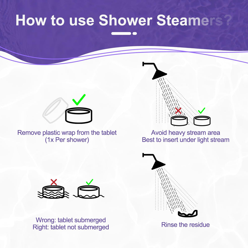 SWCANDY shower steamer dissolving action demonstrates easy, clean use in water.