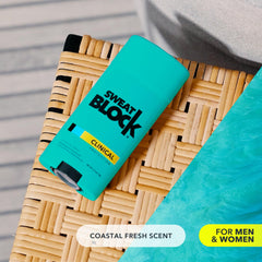 Verified safe ingredients and gentle formula for SweatBlock Coastal Fresh.