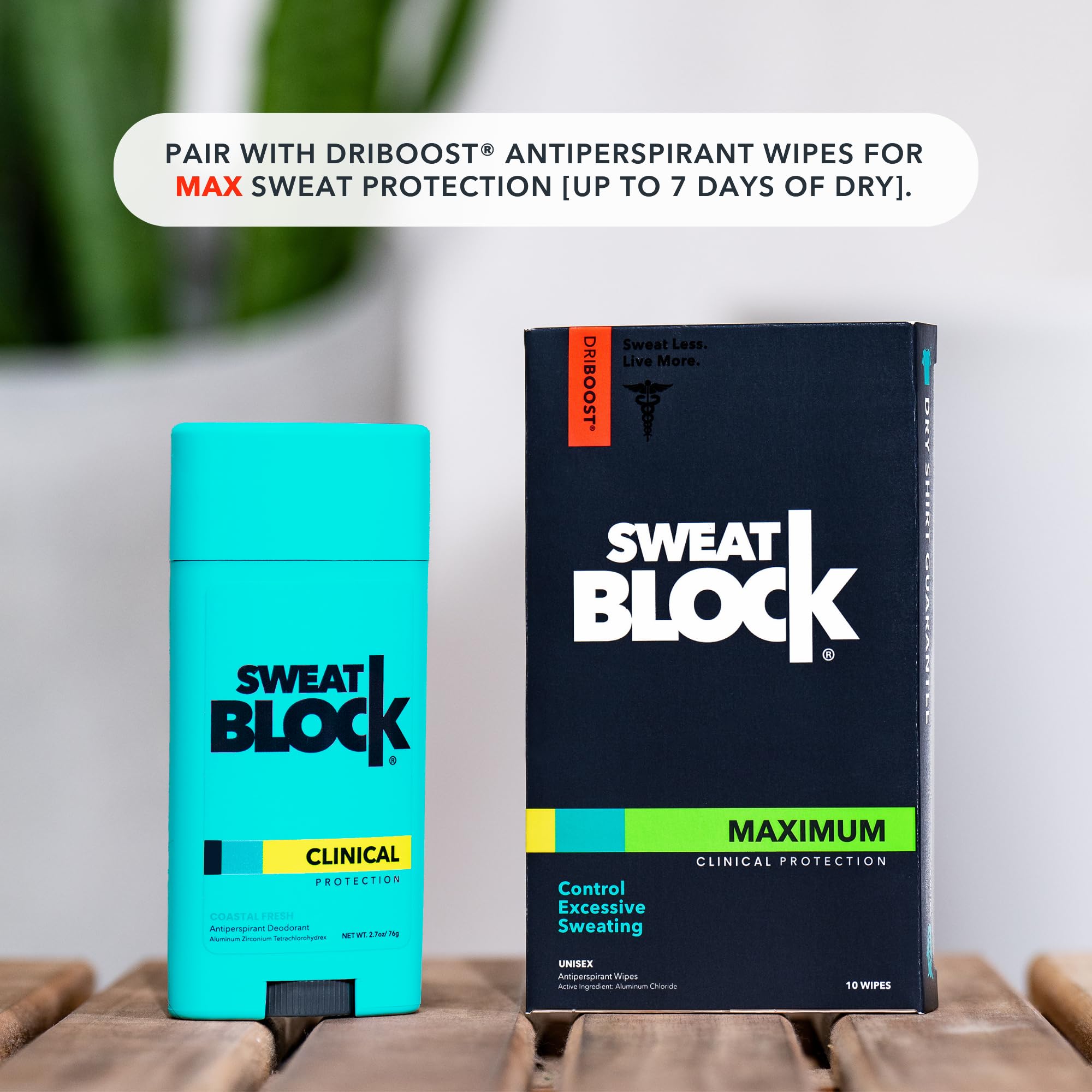 Night-time application setup for SweatBlock Coastal Fresh.