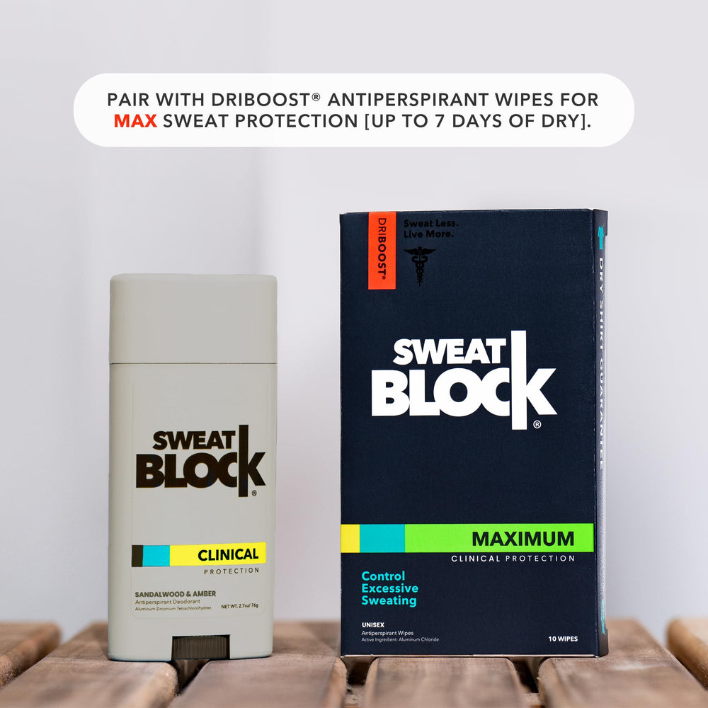 SweatBlock nightly and morning use for best results.