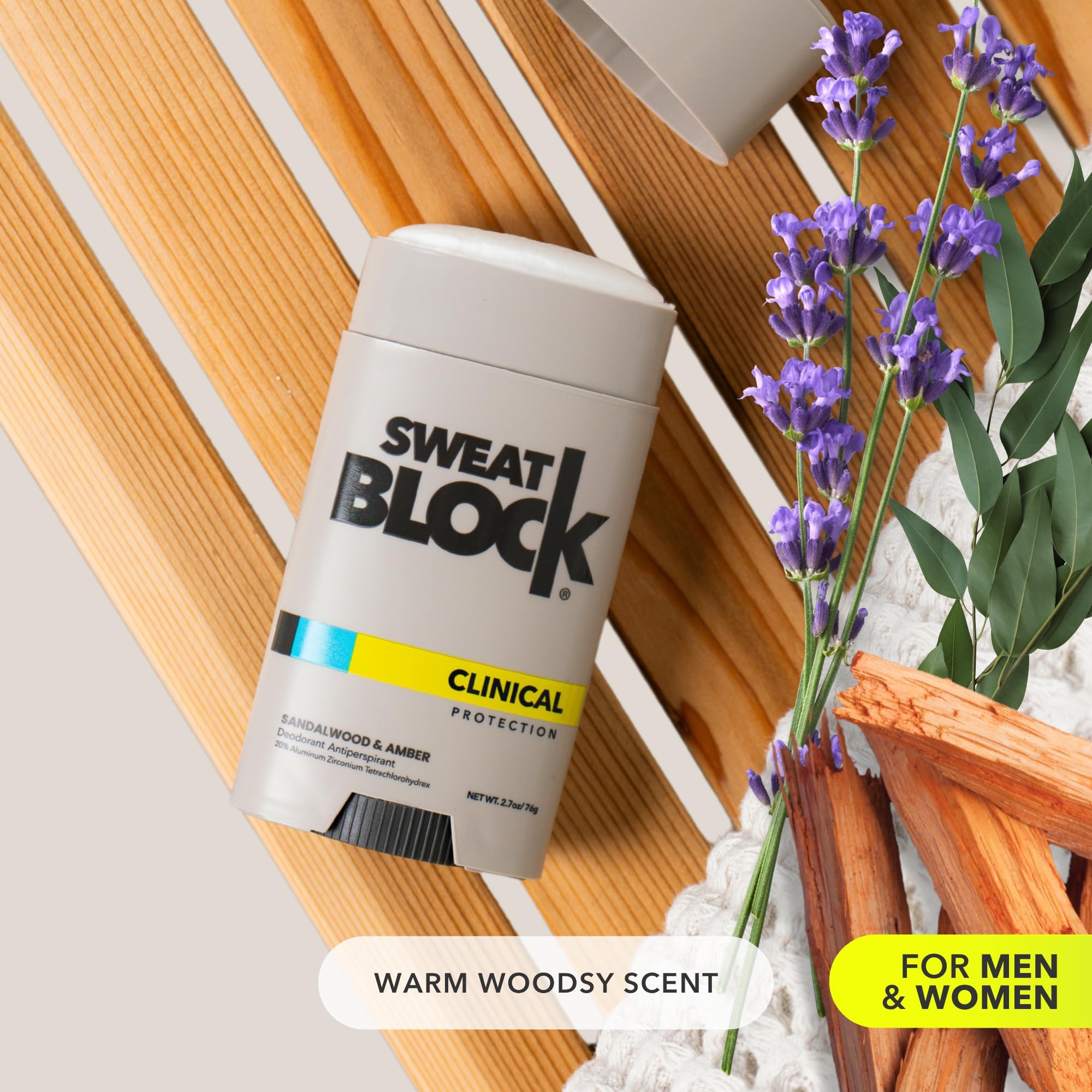 SweatBlock product detail notes pH-balanced and gentle on skin.