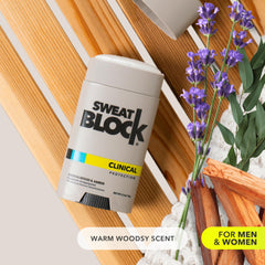 SweatBlock pH-balanced formula gentle on skin.