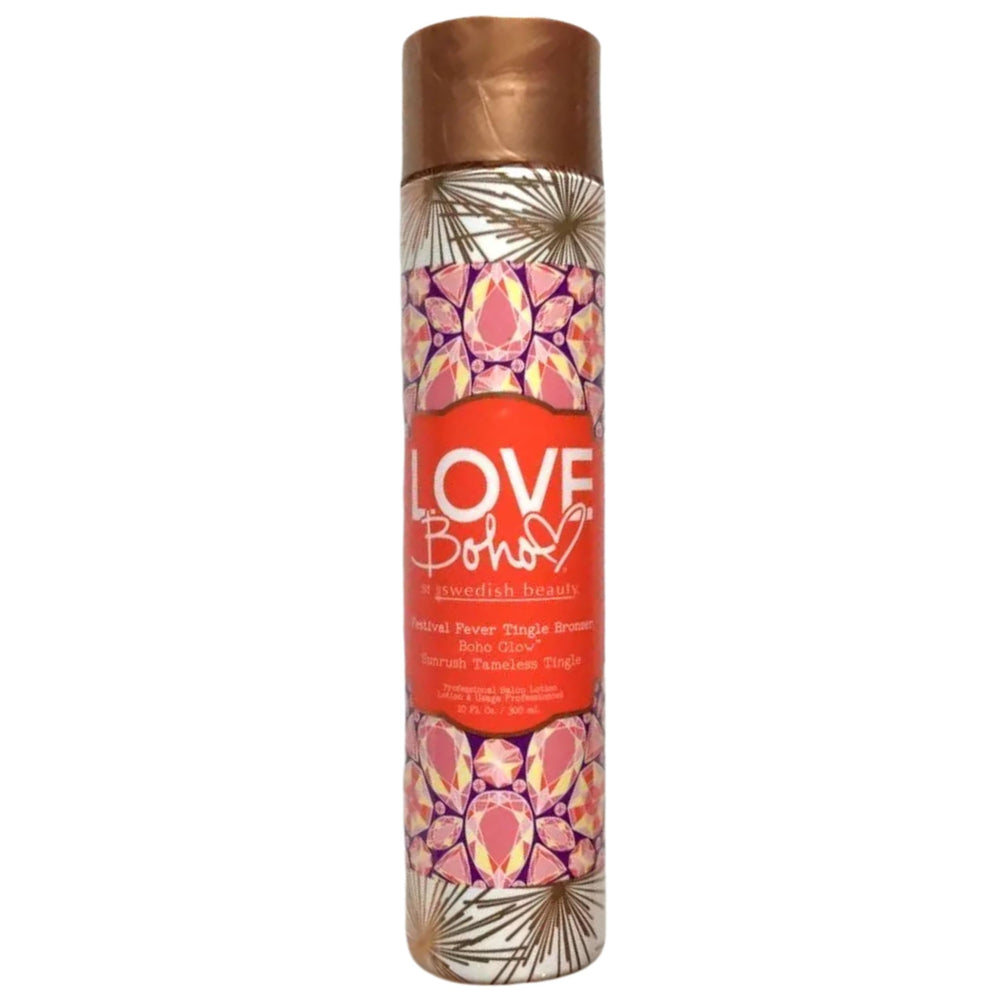 Swedish Beauty Love Boho Festival Fever Tingle Bronzer bottle for deep color
