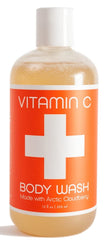 Swedish Dream Vitamin C Body Wash bottle pour for refreshing skin and citrus scent