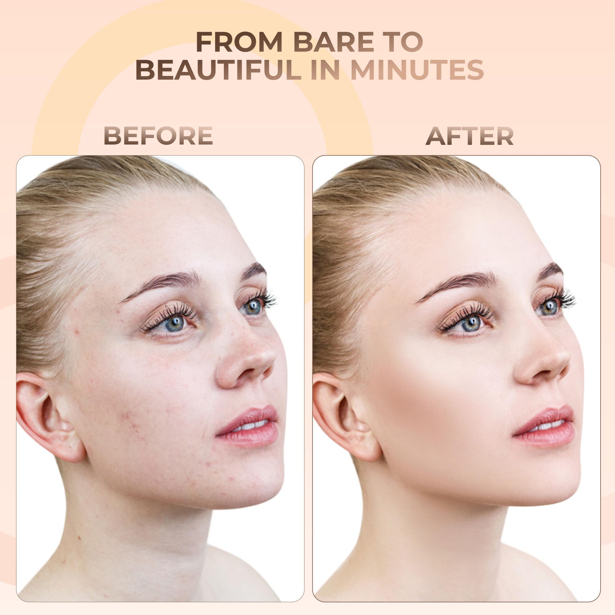 Sweet Face Minerals powder is applied for breathable, weightless wear throughout the day.