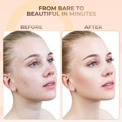 Sweet Face Minerals powder is applied for breathable, weightless wear throughout the day.